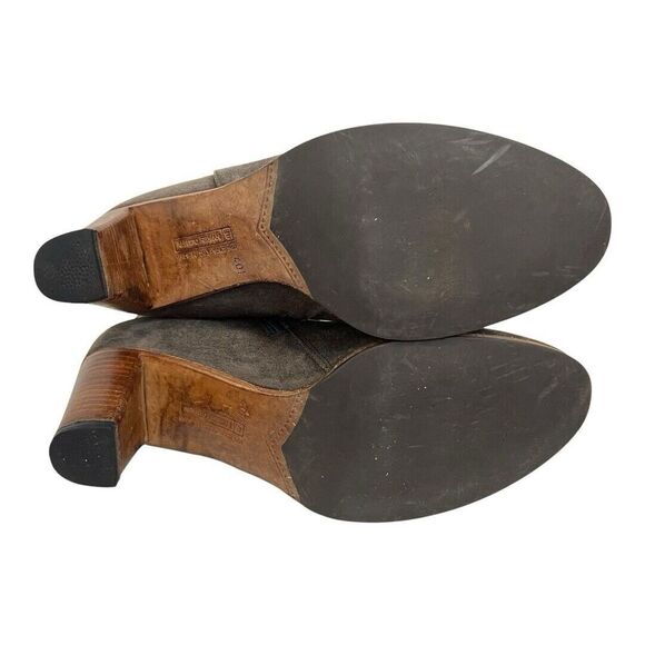 Alberto Fermani Womens Size 40.5 Suede Ankle Boots Booties Heeled Brown Taupe - Picture 7 of 9